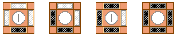 Quatre positions de mat du Roi blanc
